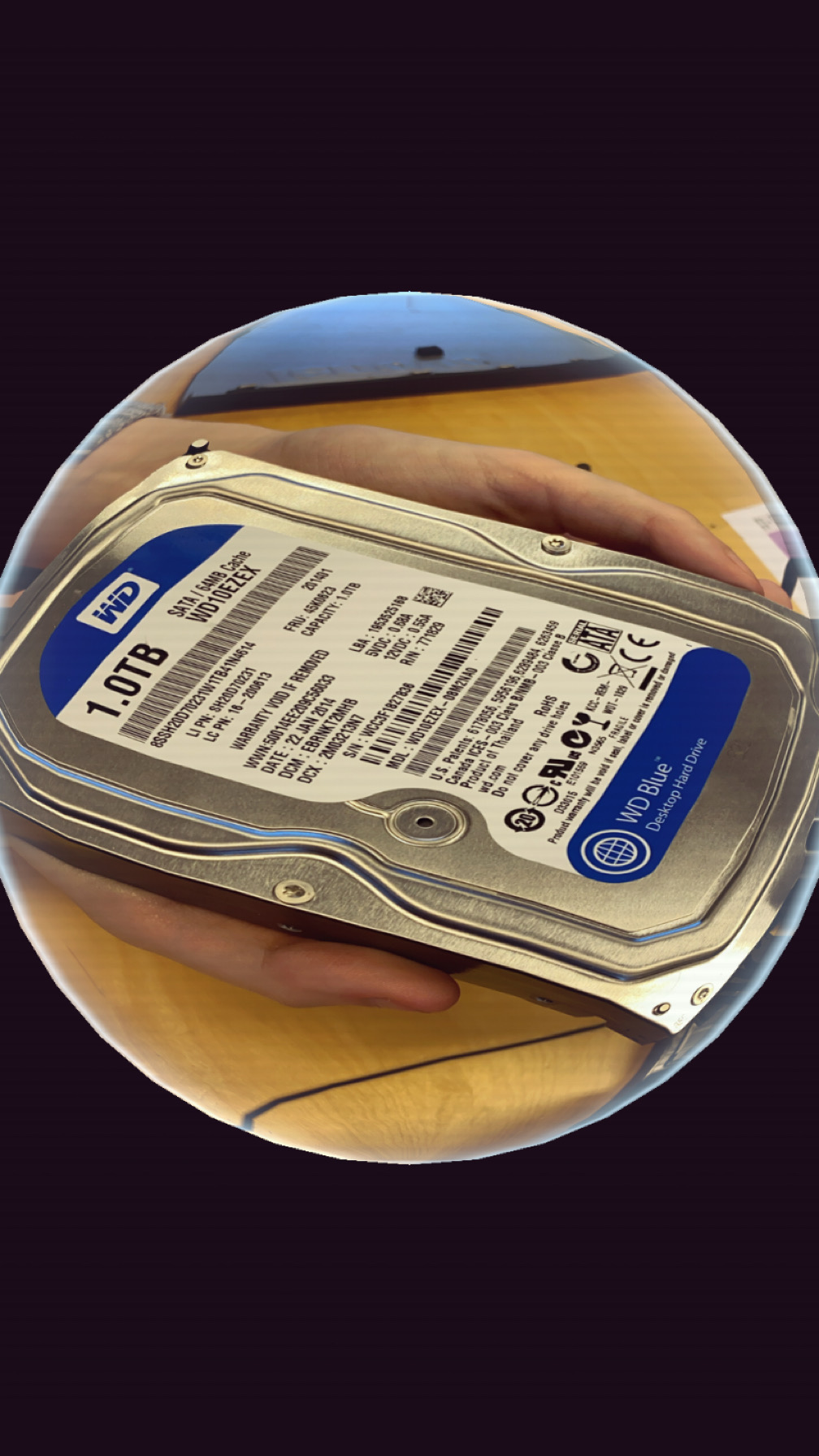 bilde av en Western Digital WD Blue Hard Drive